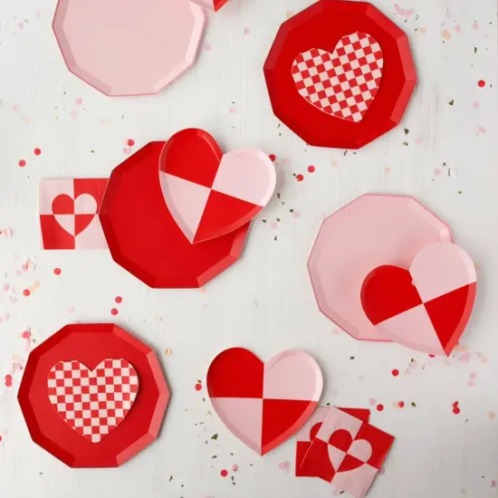 CHECK MATE HEART SMALL NAPKINS {3}