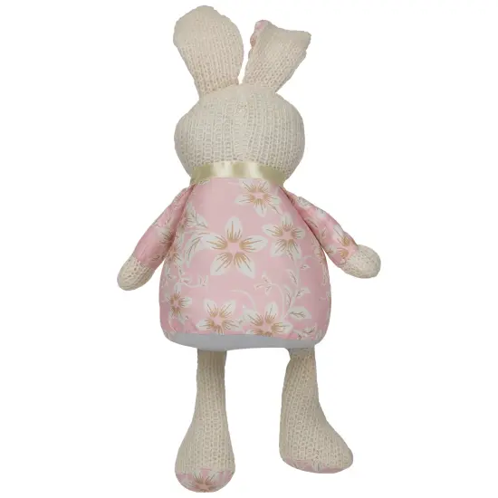 Northlight Floral Easter Bunny Rabbit Spring Figure - 17" - Pink and Cream {7}