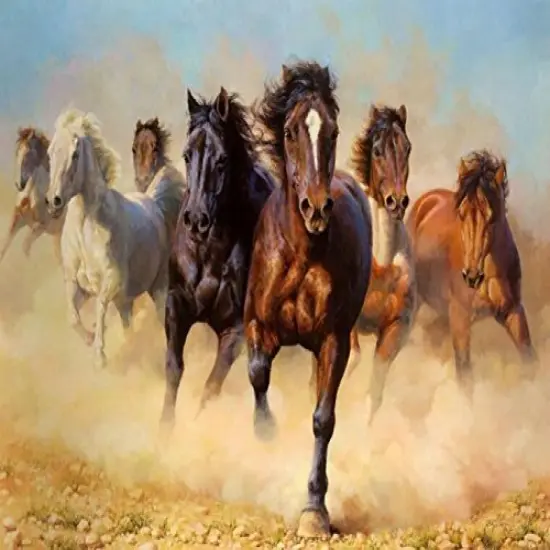 Herd of Horses Edible Icing Image for Cake, Cupcake, or Cookies (1/4 Sheet) {1}