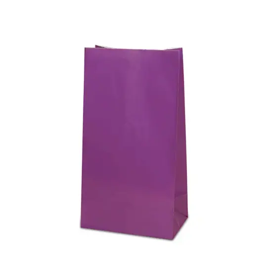 Colored Paper Bags 4 5/8'' x 2 3/8'' x 8 3/16'' Sealing Bags {2}