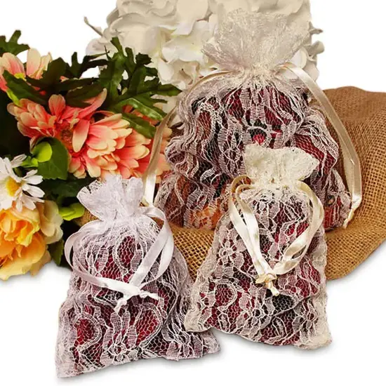 Elegant Lace Pouch 4" x 6" {2}