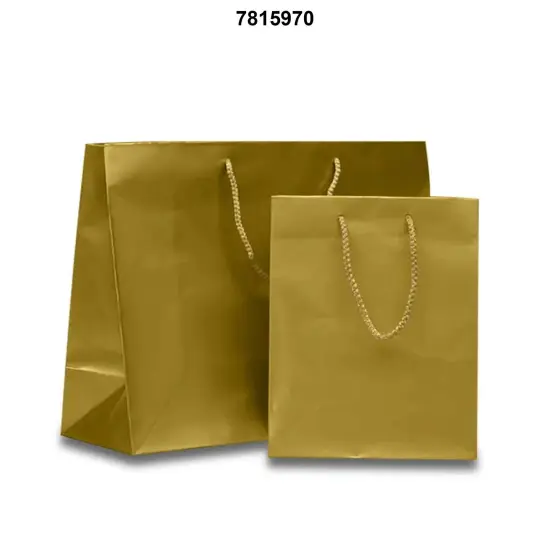 Miniature Glossy Euro Totes 16'' x 6'' x 12'' for Elegant Packaging Non-Metallic Gold {3}