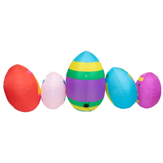 Northlight Inflatable Lighted Easter Eggs Outdoor Decoration - 10' Multi {7}