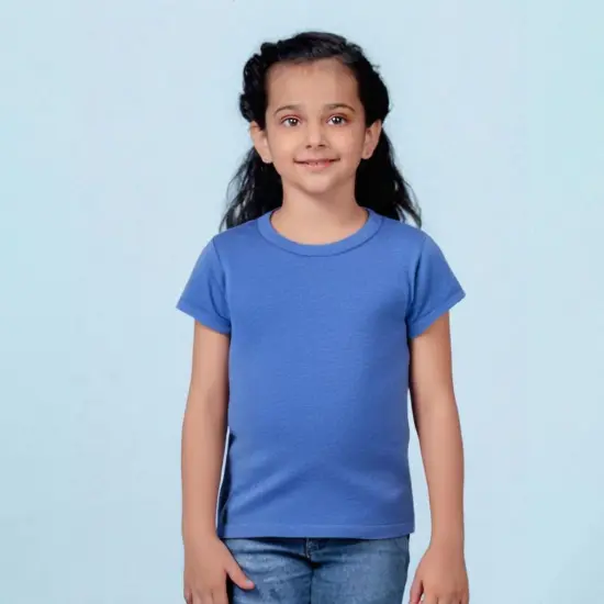 BELLA + CANVAS&reg; Youth CVC Jersey Crew Neck Tee - 3001YCVC Heather clumbia blue {1}