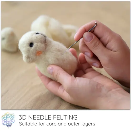 100% Core Wool for Needle Felting, Premium Fiber Fill for Toys and Pillows {5}