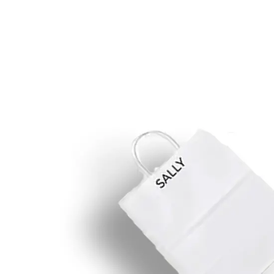 Eco-Friendly Plain White Kraft Shopping Bag 13" x 7" x 13" {4}