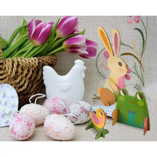 8x Easter 3D Farm Animal Paper Jigsaw Puzzles for Kids Ages 3+ Spring Decoration {3}