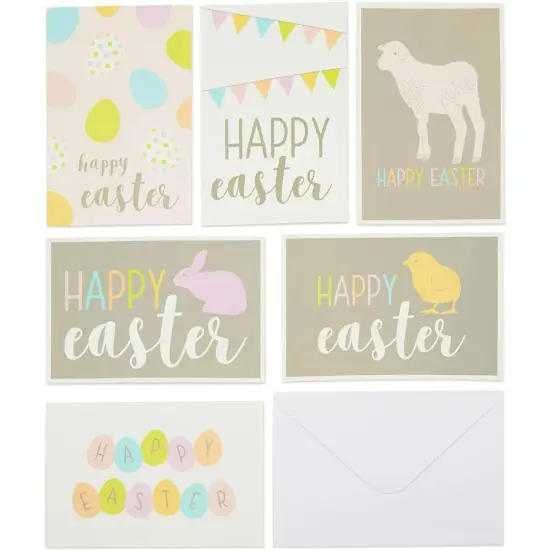 36x Happy Easter Blank Greeting Cards with Envelopes, 6 Assorted Design, 4x6 In {4}