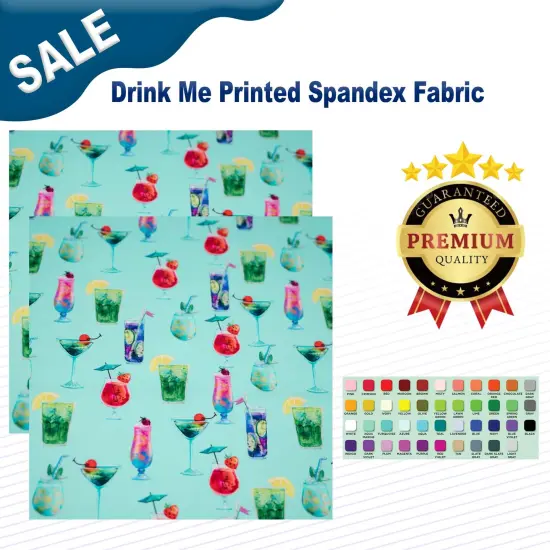 Drink Me Printed Spandex Fabric {1}
