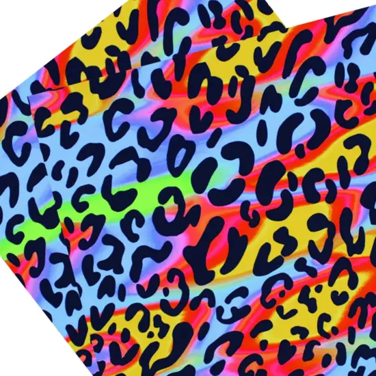 Funky Heatwave Leopard Printed Spandex Fabric {3}