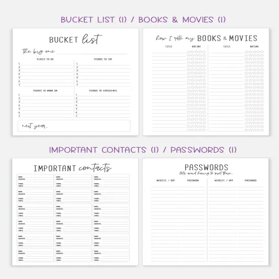 Undated Planner - Signature Layout, Disc Bound - "Cool Hues" (#608) {3}