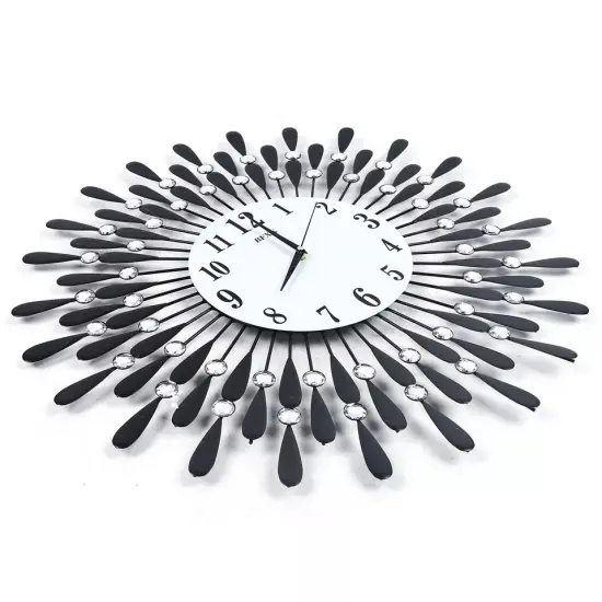 Nordic 3D Luxury Wall Clock Feather Shape Art Watch Living Room Decor Modern {1}