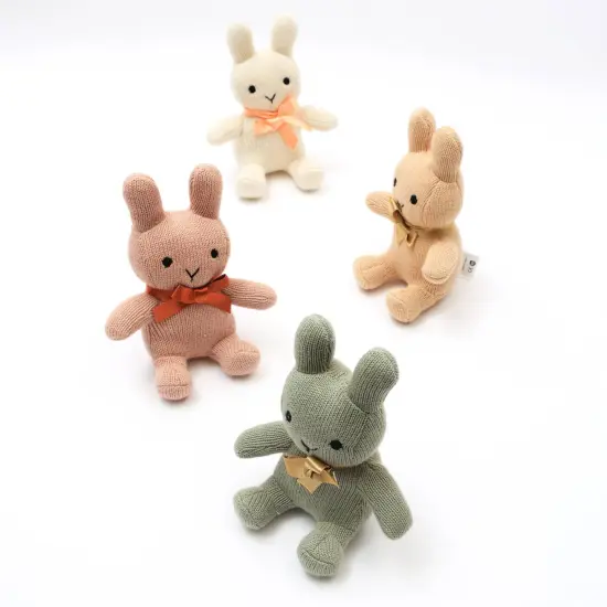 100% Handmade Cotton knitted Soft Bunny Plush Toy/Soft Toys peech powder {5}