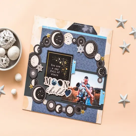 DCWV Double-Sided Cardstock Stack 12"X12" 36/Pkg-Luna, W/Gold Foil {4}