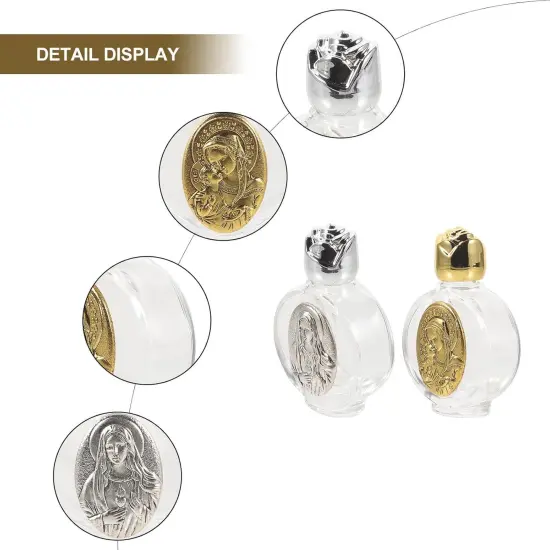 2pcs Glass Holy Water Bottle - Clear {5}