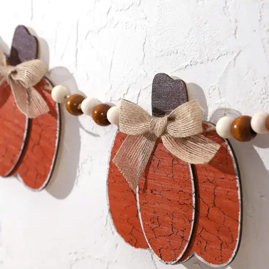 Little Pumpkin Banner - Halloween Banner for Theme Decoration,（Wood） {5}