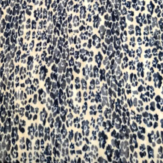 1 Yard Lace Animal Print Fabric Navy Ivory, 50/52" Wide Lightweight Apparel Lace {2}