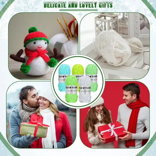 5 Rolls Glow in The Dark Yarn {5}