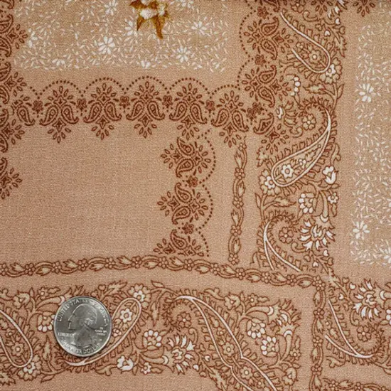 1 Yard Sandstone Rayon Crinkle Fabric 50/52" Wide Lightweight Woven Crepon {2}