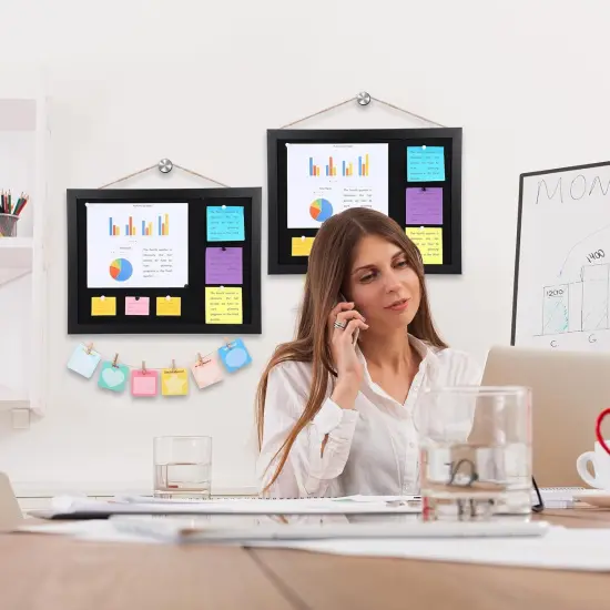 4 Pack Black Cork Boards with Felt 16"x12" {4}