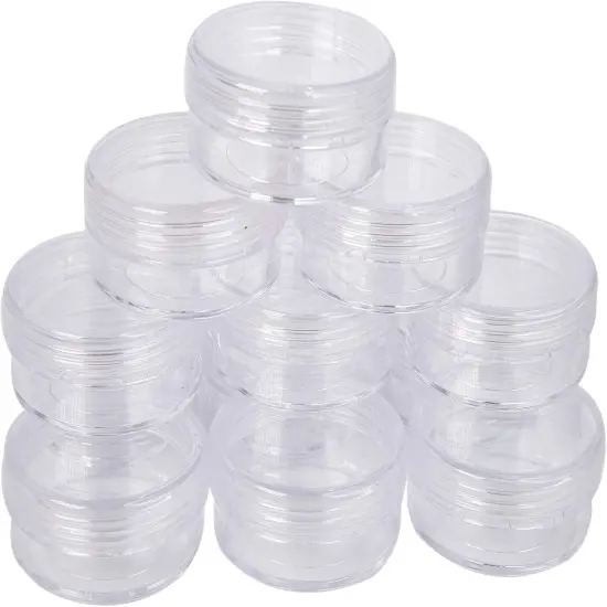 The Beadsmith Personality Case - Clear Storage Organizer Box &ndash; 6.4 x 4.8 x 1 inches - Includes 12 Small Containers with lids - 1.5 x 0.8 inches, Bead Holder {6}