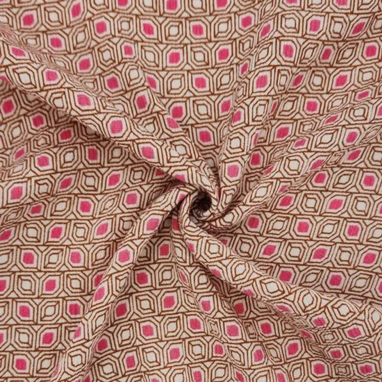 1 Yard Strawberry Rayon Crinkle Fabric Lightweight 50/52" Textured Fabric for Dresses & Accessories {3}