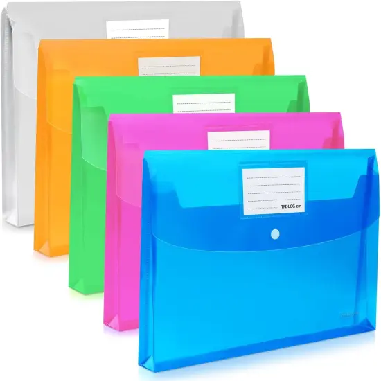 5 Pack Plastic Envelopes {1}