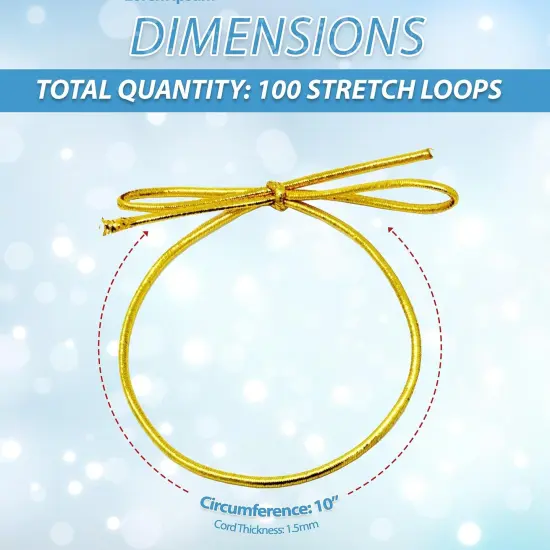 Metallic Gold Pre Tied Bows - 10 Inch (Pack of 100) {4}