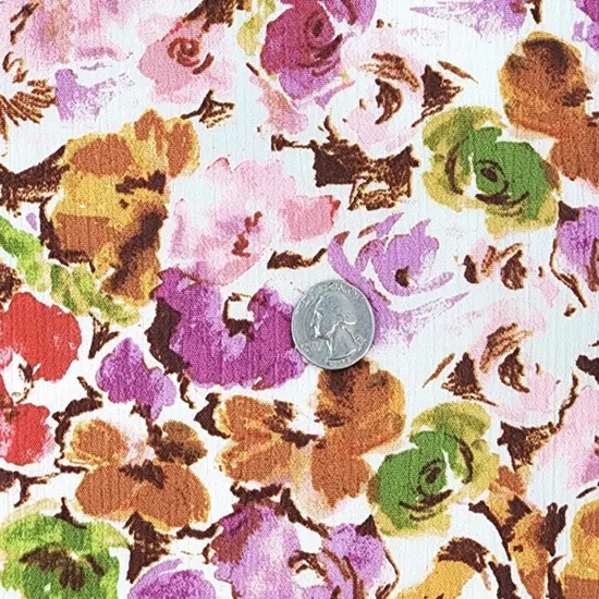 1 Yard Violet Rayon Crinkle Crepon Fabric 50/52" Lightweight Textured Apparel Fabric {1}