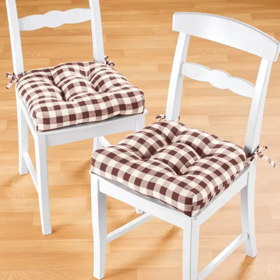 Collections Etc S/2 Buffalo Check Cushions {1}