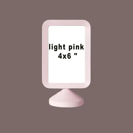 4x6 Light Pink Double-Sided Photo Frame &ndash; Freestanding Display for Two Pictures, Menu Holder, or Reception Sign &ndash; No Back Panel for Easy Image Swap {6}