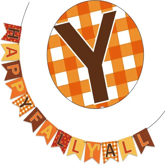 3Pcs Happy Fall Y'all Paper Banner {2}
