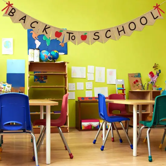 Back To School Banner Burlap {4}