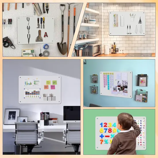 2Pack Magnetic Board 17.5" x 11.4" Magnet Bulletin Board is Suitable for displaying Notes {5}