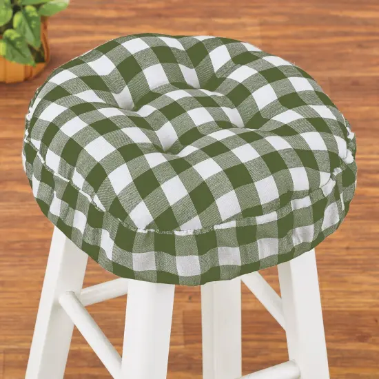 Collections Etc Buffalo Check Bar Stool Cushion {1}