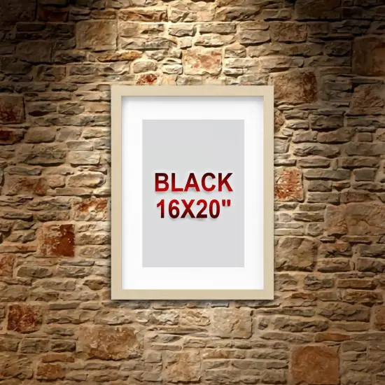 Birch Effect Frame with Mount, 12x16" &ndash; Horizontal/Vertical, No-Nail Hanging, Depth Display! {3}