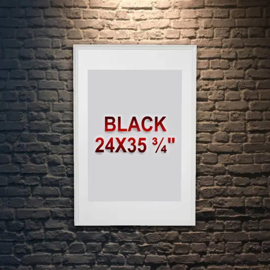 White Frame with Mount, 24x35&frac34;" &ndash; Hang or Stand, Large Display, Safe Front Protection! {2}