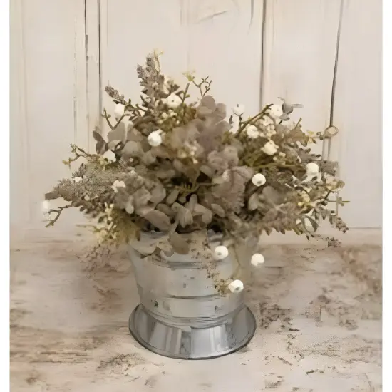 Plastic Pumpkin Berry Half Sphere with Textured Leaves and Foliage {2}