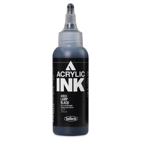 Holbein Acrylic Ink - Lamp Black, 100 ml {1}