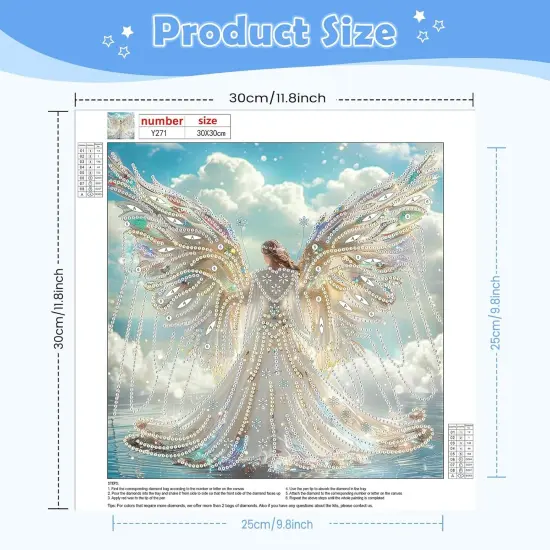 Angel Diamonds Painting Kits 12x12Inch {3}