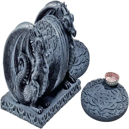 CL2489 Blackmore Dragon Gothic Decor, 5 Inch, Set of Holder and 6 Coasters {1}