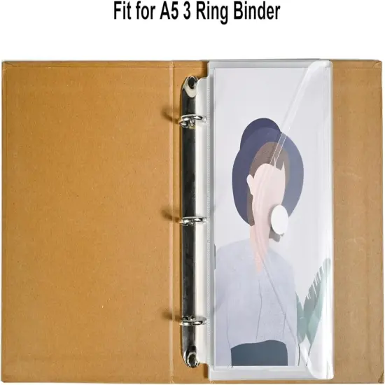 3 Ring Binder Pockets Clear Pouches {4}