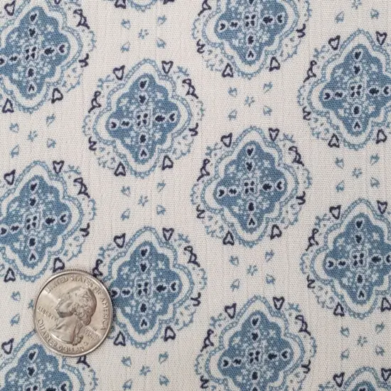 1 Yard Rayon Crinkle Crepon Apparel Fabric, Denim Blue, 50/52" Wide, Lightweight & Drapable {3}