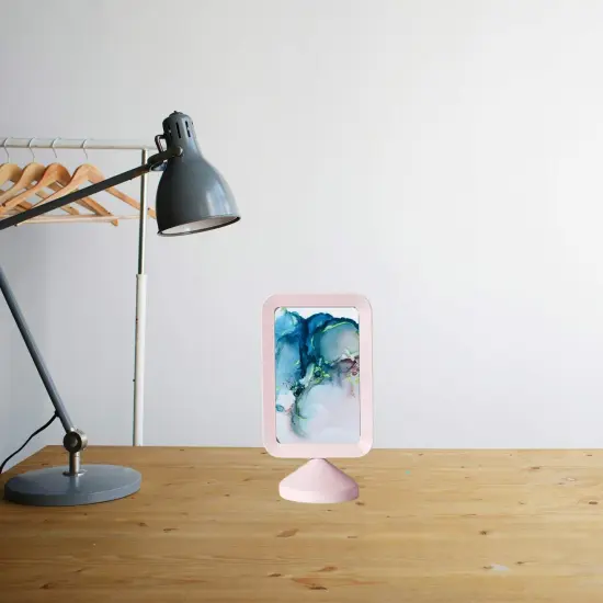 4x6 Light Pink Double-Sided Photo Frame &ndash; Freestanding Display for Two Pictures, Menu Holder, or Reception Sign &ndash; No Back Panel for Easy Image Swap {4}