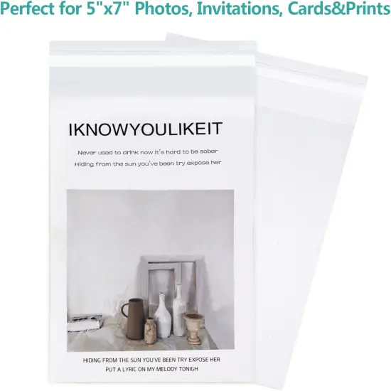 1000 Pack - 5 X 7 Inch Clear Resealable Envelopes {4}