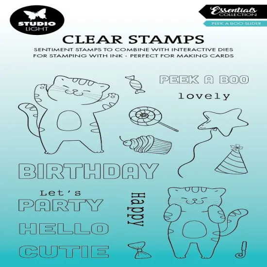 Studio Light Essentials Stamp-Nr. 761, Peek A Boo Slider {1}