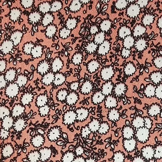 1 Yard Burnt Coral Rayon Crinkle Fabric 50/52" Wide Lightweight Pleated Crepon for Apparel {2}