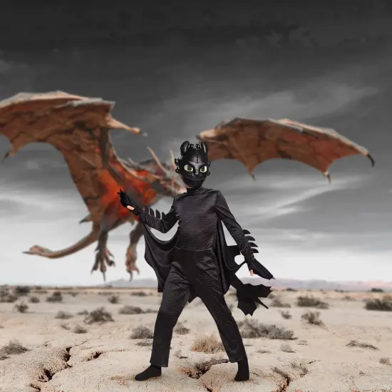 How To Train Your Dragon Toothless Deluxe Child Costume {4}