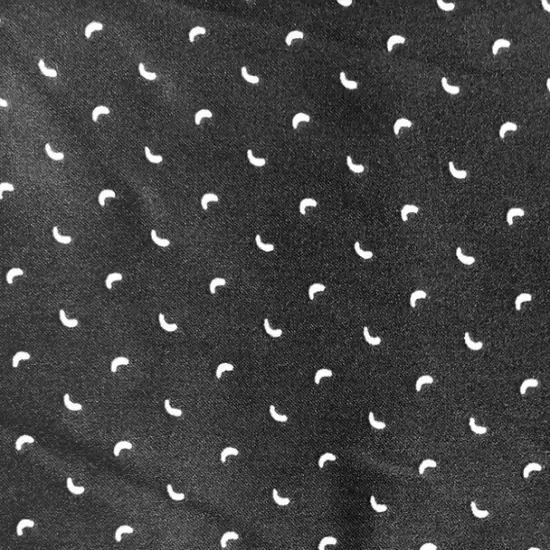 1 Yard Poly Dull Satin Fabric Black & Ivory, 57/58" Wide Medium Weight Apparel & Decor Fabric {2}