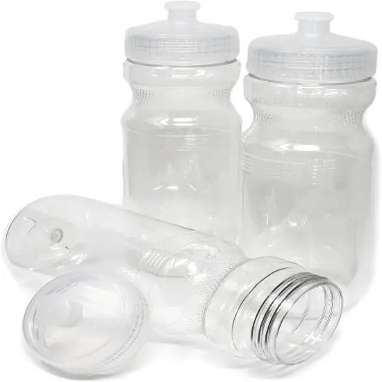 3 Pack 24 Ounce Water Bottles (Clear / White) {1}